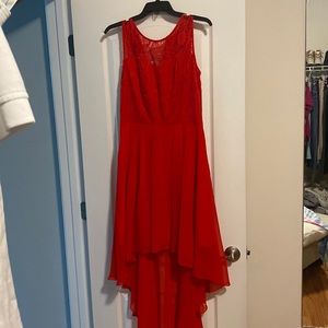 Red Bridesmaid dress, dressy star, size Large